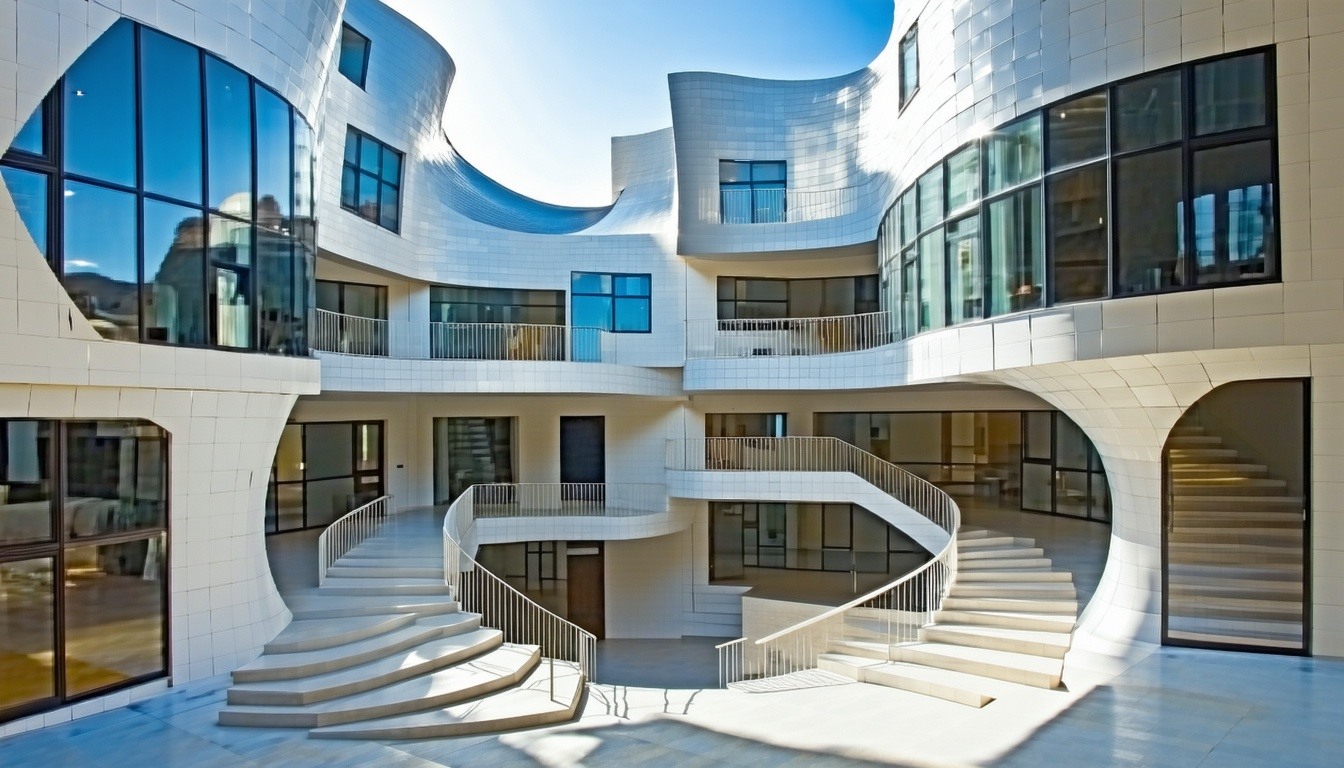 vivenda estilo Frank Gehry vista por dentro-2