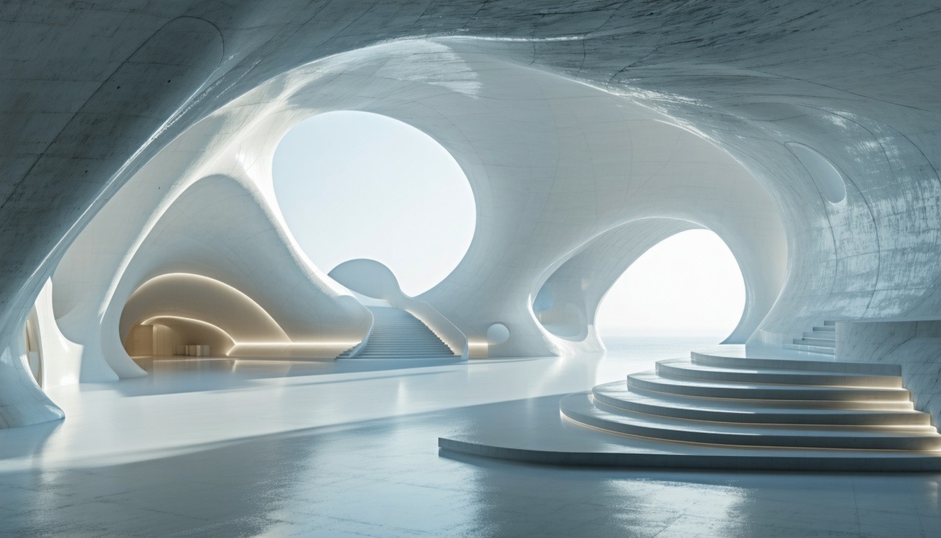 vivendo estilo Zaha Hadid vista interior